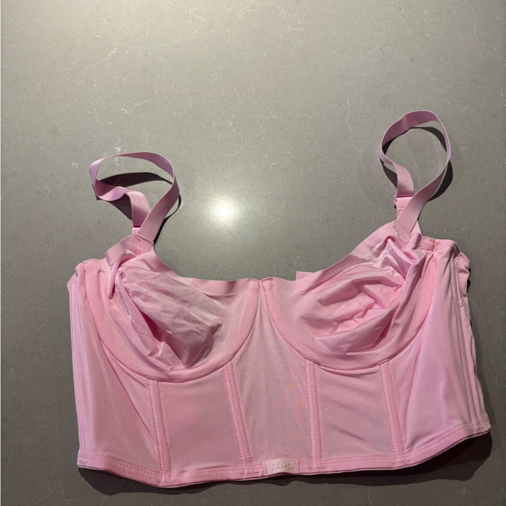 SKIMS Light Pink boustie bra